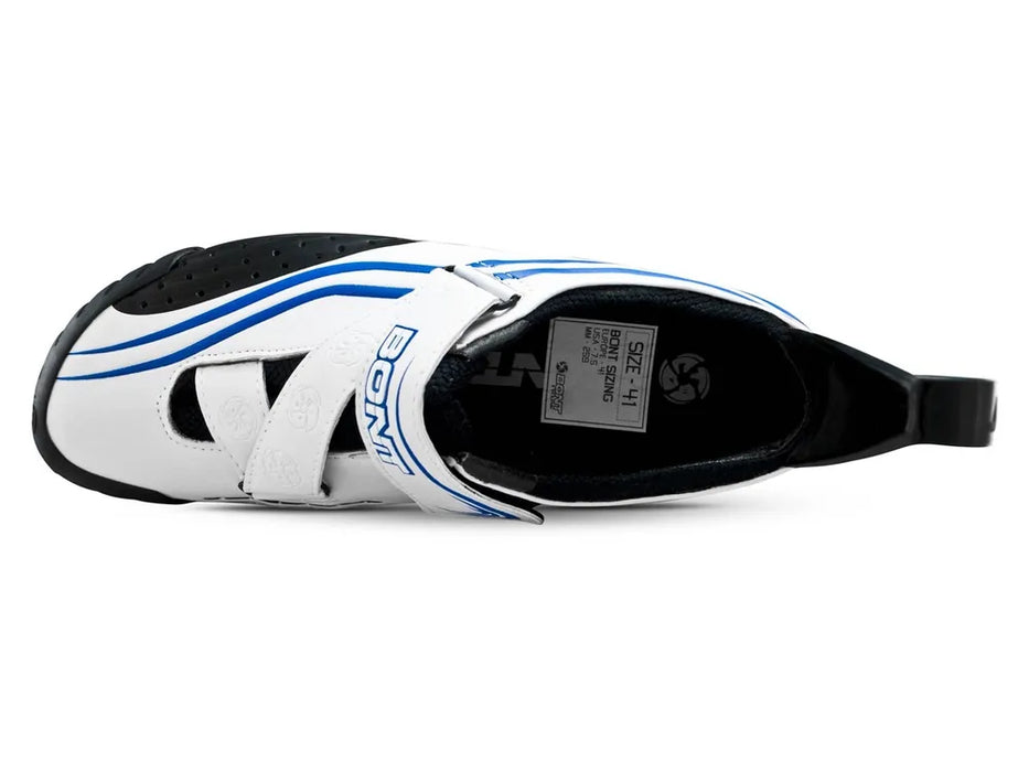 Bont Cycling Men's Sub-10 Triathlon Shoes - Size 40, White/Blue