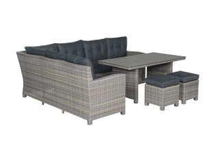 GARDEN IMPRESSIONS Dining Lounge Seagull L Vintage Willow 5tlg