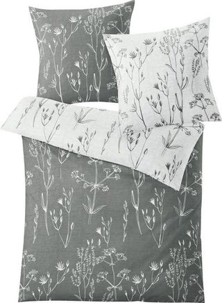 Kleine Wolke Satin Bettwäsche Savannah Grau