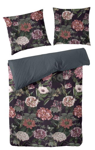 Zeo Living Bettwäsche Mako-Satin Blüten Herbst