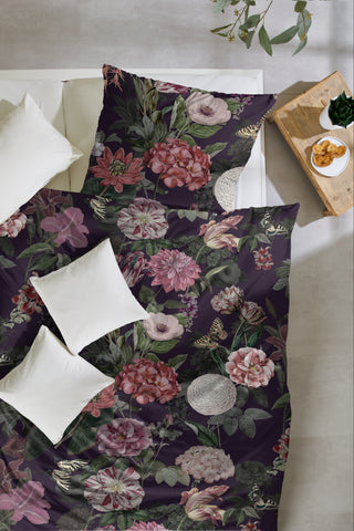Zeo Living Bettwäsche Mako-Satin Blüten Herbst