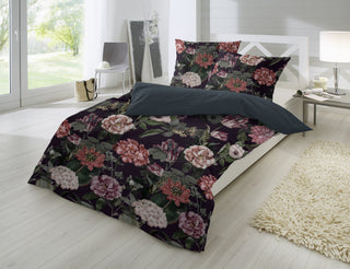 Zeo Living Bettwäsche Mako-Satin Blüten Herbst