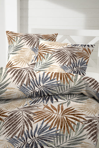Zeo Living Bettwäsche Mako-Satin Herbst Blätter