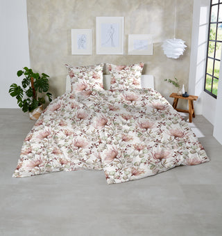 Zeo Living Bettwäsche Mako-Satin Blumen