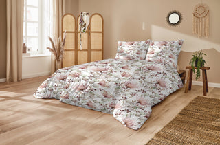 Zeo Living Bettwäsche Mako-Satin Blumen