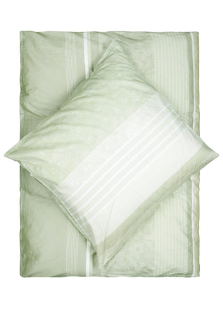 Living Dreams Bettwäsche Mako-Satin Streifen Grün