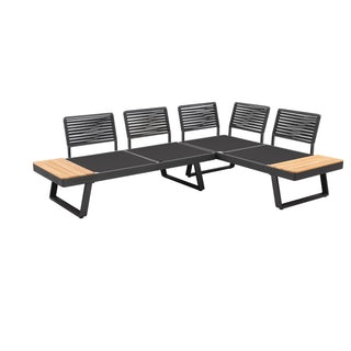 Doppler Lounge Expert Plus Vittoria Teak 3tlg. anthrazit