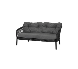 Cane Line Ocean 2-Sitzer Sofa Large Dark Grey/Grey