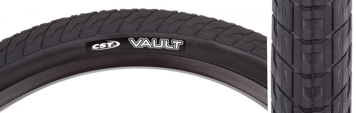 CST Vault Tire - BMX, Clincher, Wire, Black