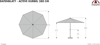 Doppler Kurbelschirm Active Ø380cm
