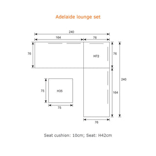 Garden Impressions Alu Lounge Adelaide arctic grey