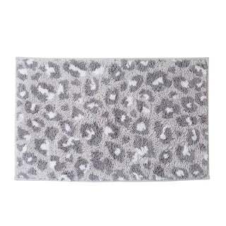 Zeo Living Badteppich Leopard-Muster 50x80cm grau