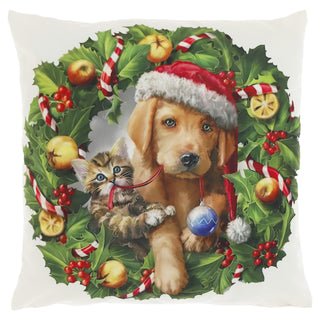 Unique Living Weihnachts-Kissen Hunde 45x45cm