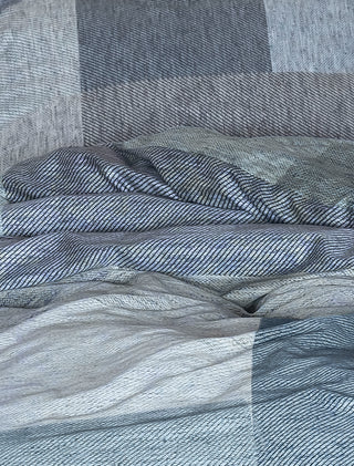 Irisette Bettwäsche Baumwolle Satin Blau Grau