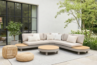Zeo Living Lounge "California" beige/Teak