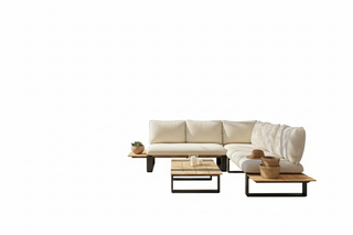Tierra Outdoor 4-tlg Loungegruppe "Seto" charcoal/beige