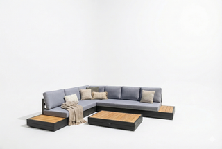 4-Seasons Lounge "Aurora" anthrazit/Teak