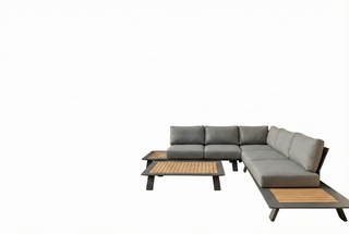 Zeo Living Lounge "Neverland Teak" Aluminium/Teakholz