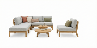 Zeo Living Lounge "Matera" Akazienholz/Olefin