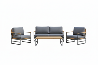 Zeo Living Lounge "Stanton" Alu/Teak