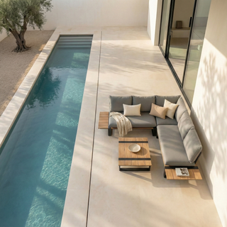 Tierra Outdoor Lounge-Set Seto Alu/Teak Grau