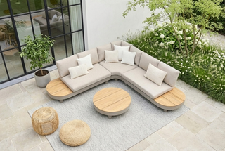 Zeo Living Lounge "California" beige/Teak