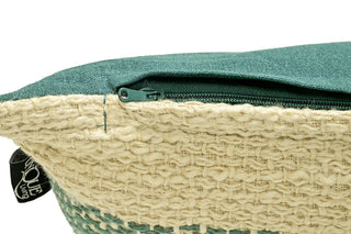 Unique Living Fransenkissen Nine 45x45cm laurel green