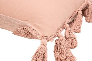 Unique Living Fransenkissen Brody 45x45cm Old Pink