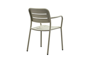 Zeo Living Stapelsessel "Hall" Aluminium Taupe