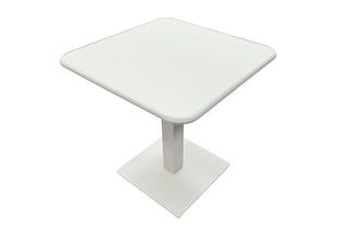Zeo Living Bistrotisch "Hall" Aluminium 70 x 70cm ecru