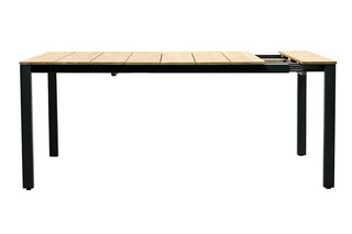 Zeo Living Gartentisch "Livingston" Teak/Edelstahl anth. 160/260 x 100cm