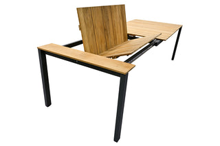 Zeo Living Gartentisch "Livingston" Teak/Edelstahl anth. 160/260 x 100cm