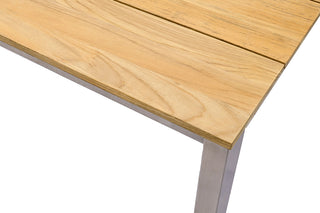 Zeo Living Gartentisch "Livingston" Teak/Edelstahl 160/260 x 100cm