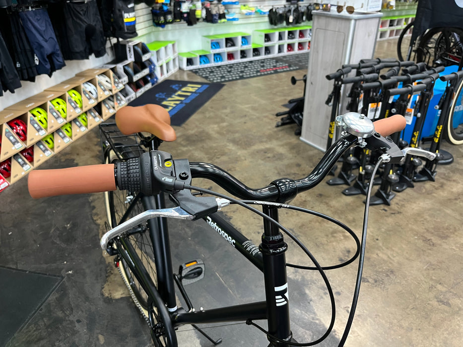 Retrospec Beaumont City Bike - 7 Speed - Matte Black DEMO