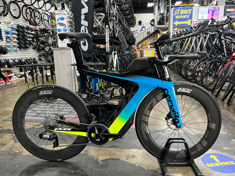 Cervelo P3X SRAM Rival eTap AXS 2x w/ZIPP 808 Firecrest Wheels - Rivera/Fluoro/Black
