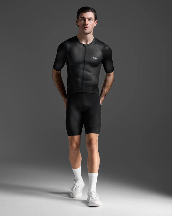 2XU Men's Aero Hex Sleeved Tri Top