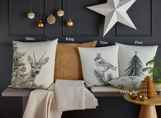 Sander Kissenhüllen Weihnachten Vogel Hirsch Tanne 