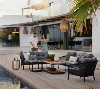 Cane Line Ocean 2-Sitzer Sofa Large Dark Grey/Grey