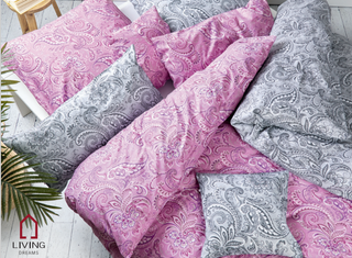 Living Dreams Paisley-Bettwäsche Renforcé purple -