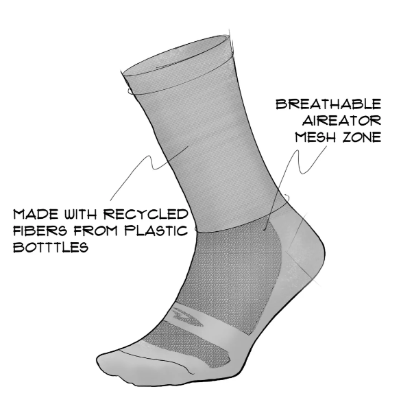 DeFeet Socks Aireator 6" Crew Framework