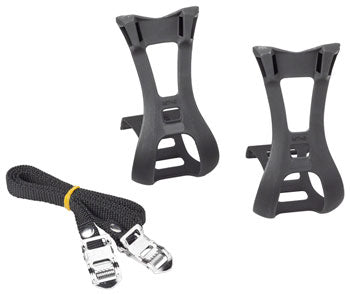 Dimension Toe Clip and Strap Set Black