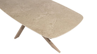 Ein 4Seasons Tisch Prado Keramik/Edelstahl 240x105cm Latte wird mit seinem raffinierten Design und seiner hervorragenden Verarbeitung elegant in Szene gesetzt.