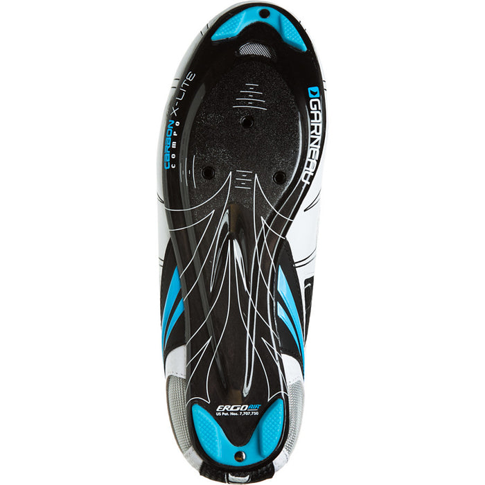 Louis Garneau Women's Tri Lite Triathlon Shoes - Size 37, White/Black/Lt Blue