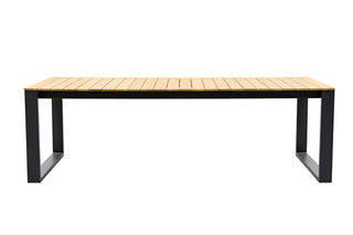 Zeo Living Gartentisch Fermo 240 x 100cm Alu/Teak
