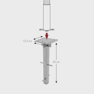 Doppler Bodenanker für Ampelschirme