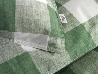 Zo!Home Baumwoll-Bettwäsche Kariert Moss Green