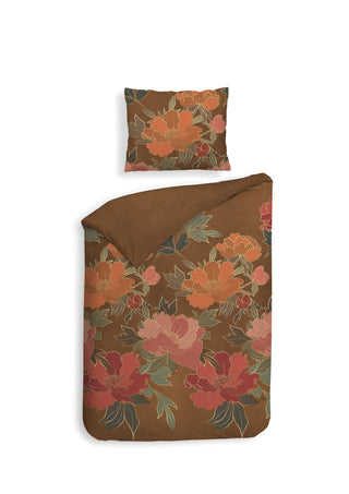 Heckett & Lane Bettwäsche-Set Flanell Francesco Orange
