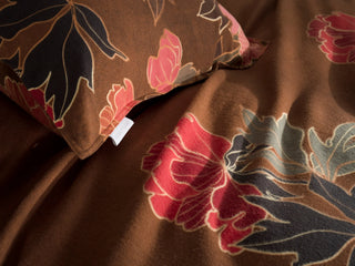 Heckett & Lane Bettwäsche-Set Flanell Francesco Orange