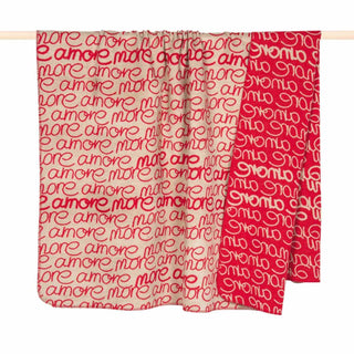 Pad Wohndecke Giotto Amore Spruch rot