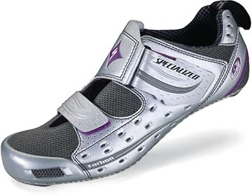 Specialized Trivent Women's Triathlon Cycling Shoes - Silver/Char/Berry Size 37